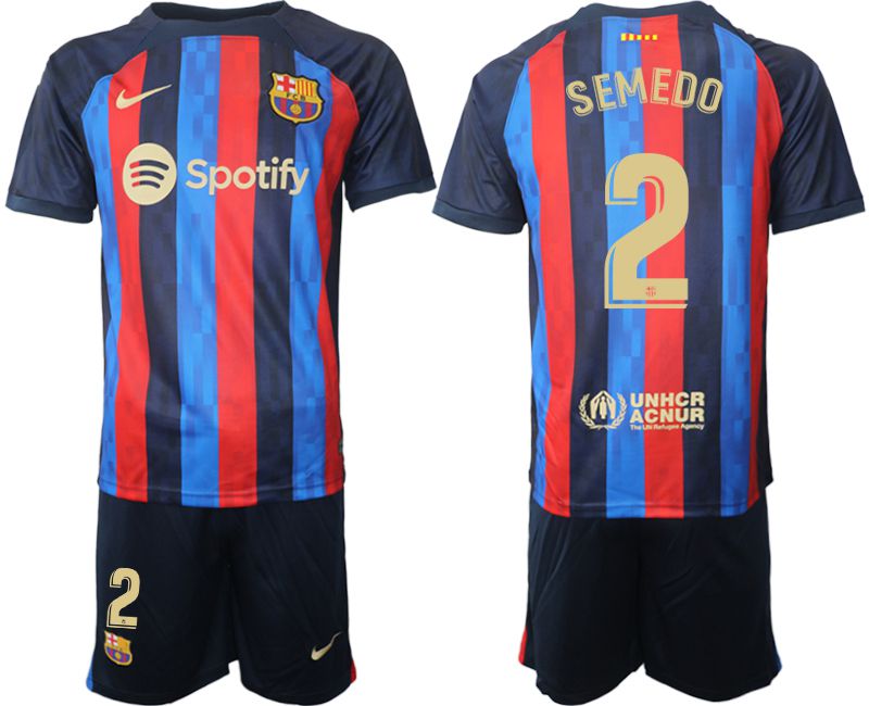 Men 2022-2023 Club Barcelona home blue 2 Soccer Jersey